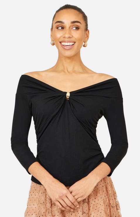 Bardot Long Sleeve Jersey Top