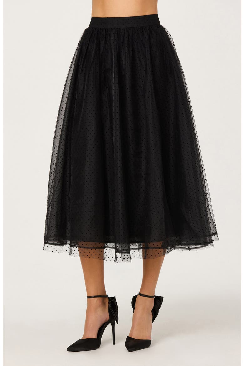 Lela Tulle Skirt, Main, color, BLACK