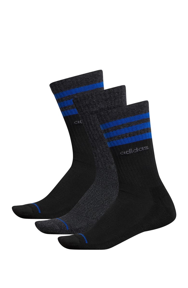 adidas 3-Stripe Crew Socks - Pack of 3, Alternate, color, 