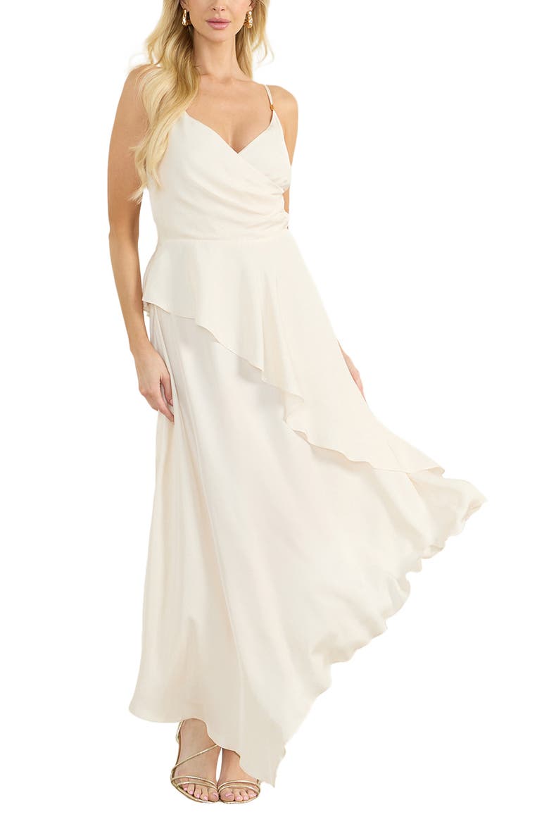 Giselle Asymmetric Maxi Dress, Main, color, BEIGE