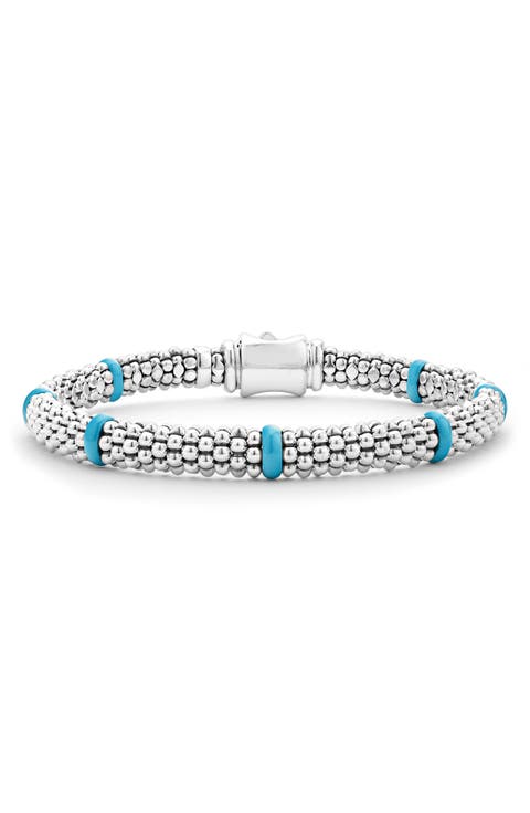 Blue Caviar Ceramic Station Bracelet