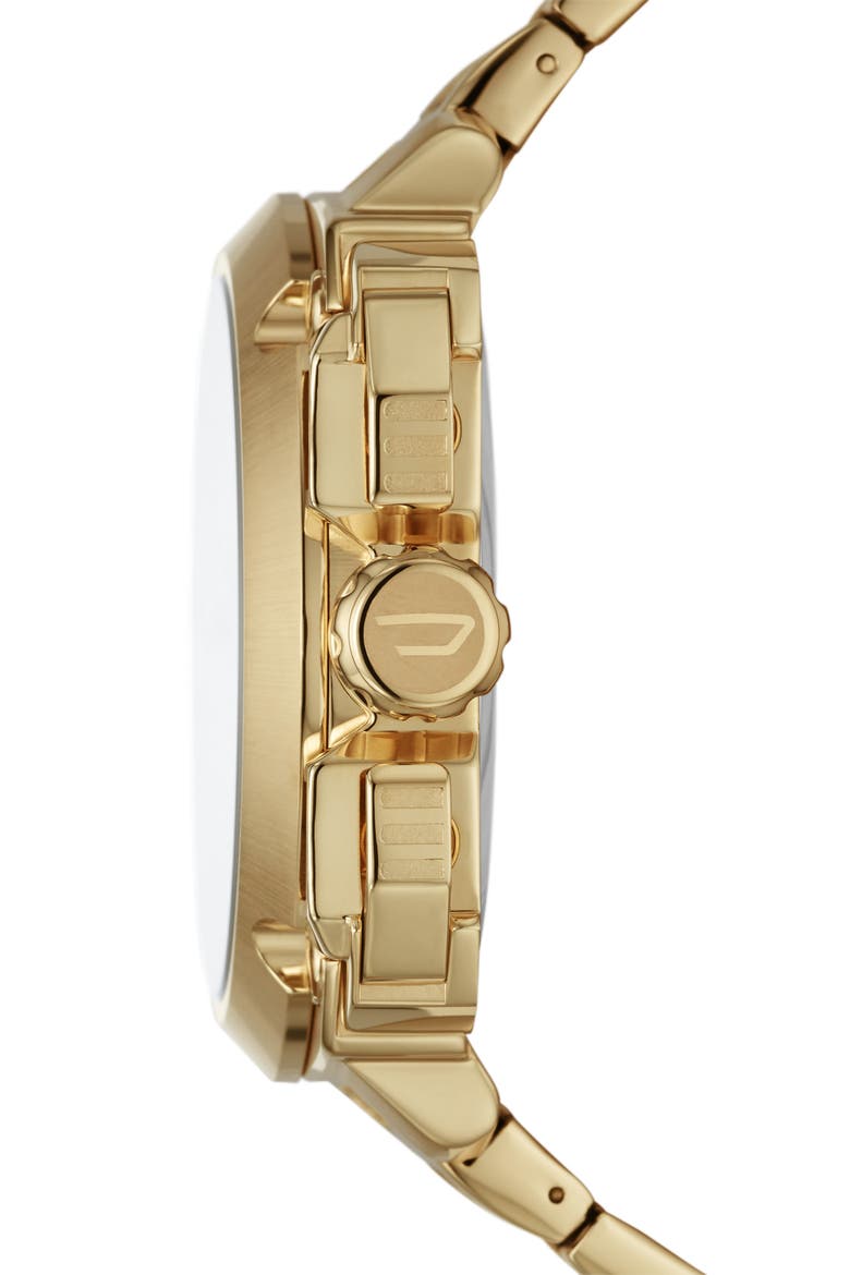 Men's DIESEL BAMF Chronograph Gold-Tone Bracelet Watch, 56mm, Alternate, color, GOLD