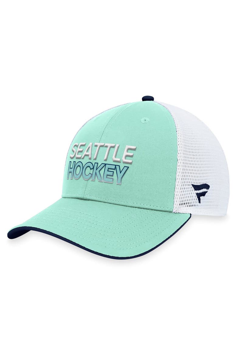 Men's Fanatics Branded  Light Blue Seattle Kraken Authentic Pro Rink Trucker Adjustable Hat, Alternate, color, Light Blue