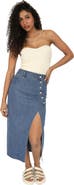 Belle & Bloom Can't Forget You Denim Midi Skirt