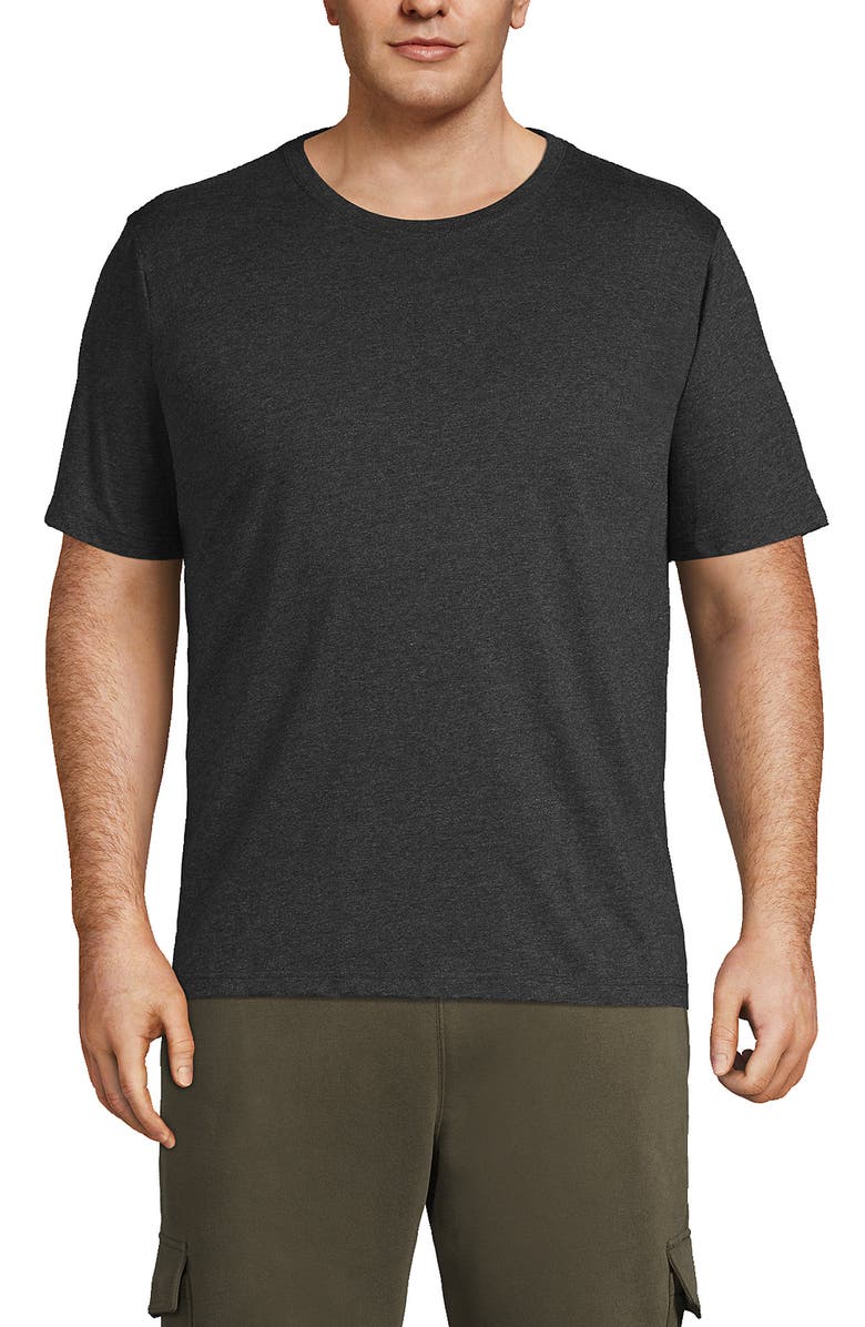 Lands' End Super-T Short Sleeve T-Shirt, Alternate, color, Dark Charcoal Heather