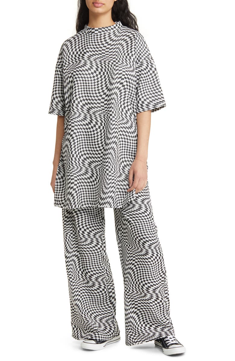 Dressed in Lala Next Level Oversize T-Shirt & High Waist Crop Pants, Main, color, 