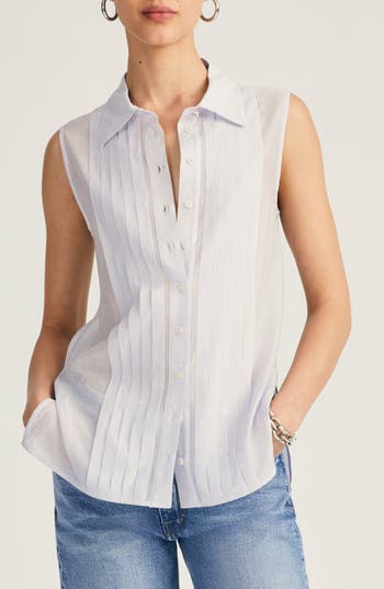 DEREK LAM 10 CROSBY DEREK LAM 10 CROSBY JANE PINTUCK SLEEVELESS SHIRT