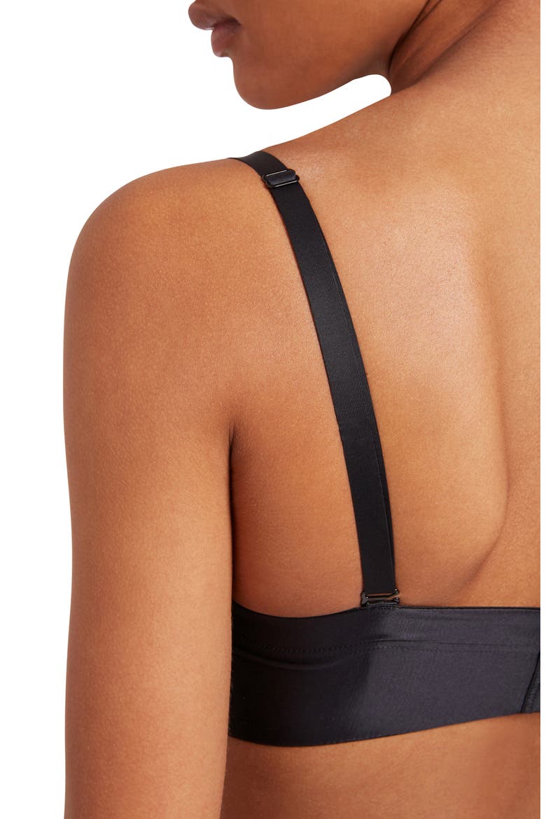 Sheer Touch Underwire Strapless Bra, Alternate, color, BLACK