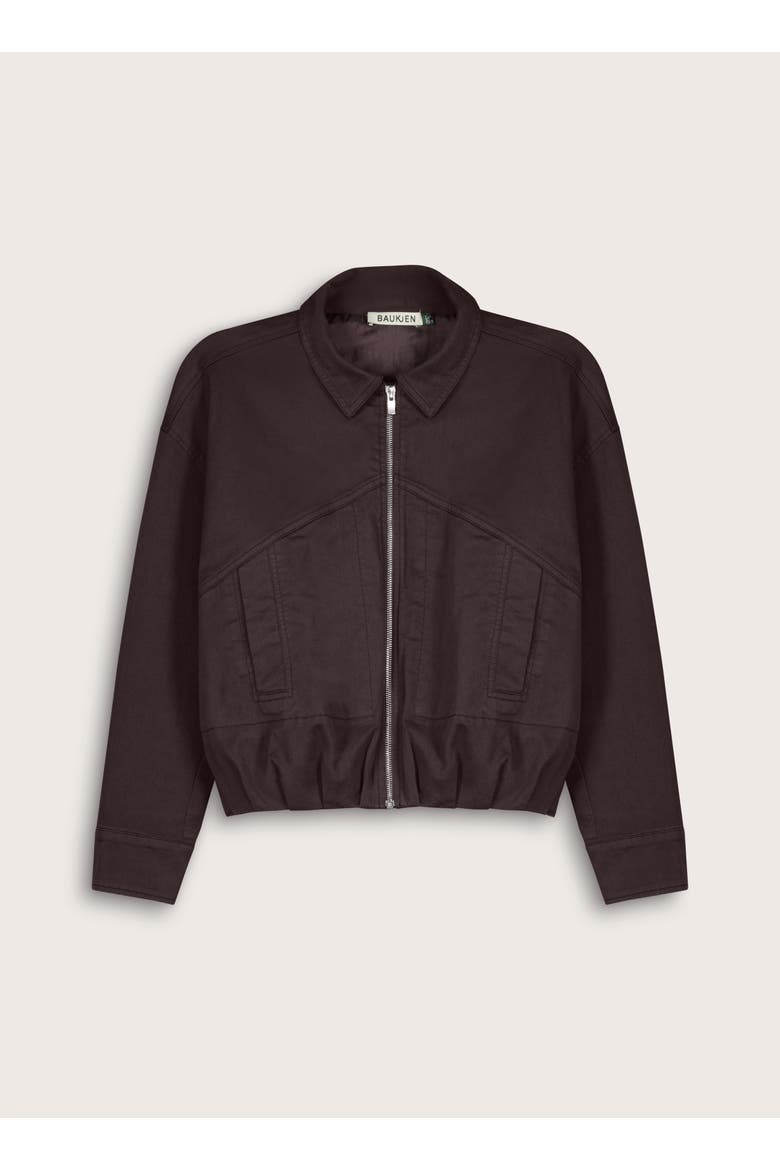Esme Organic cotton Bomber Jacket, Alternate, color, Dark Chocolate