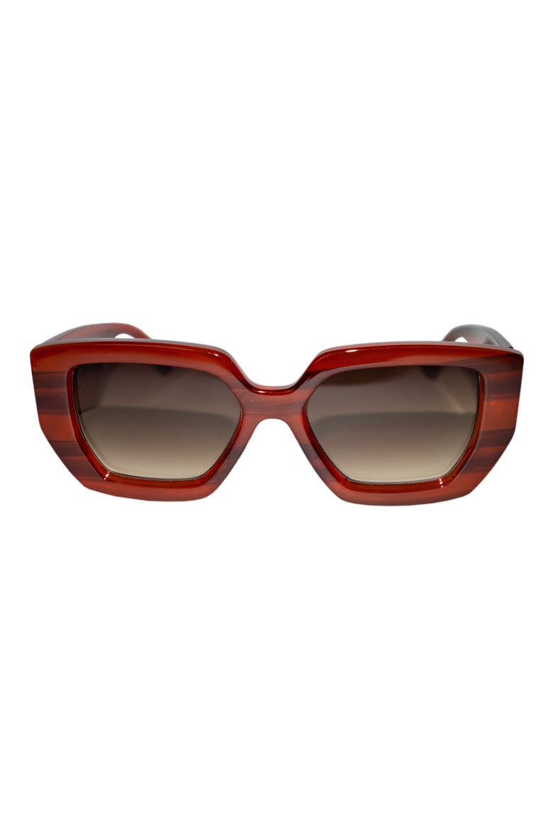 Rue 67mm Polarized Square Sunglasses, Main, color, MAHOGANY/ BROWN