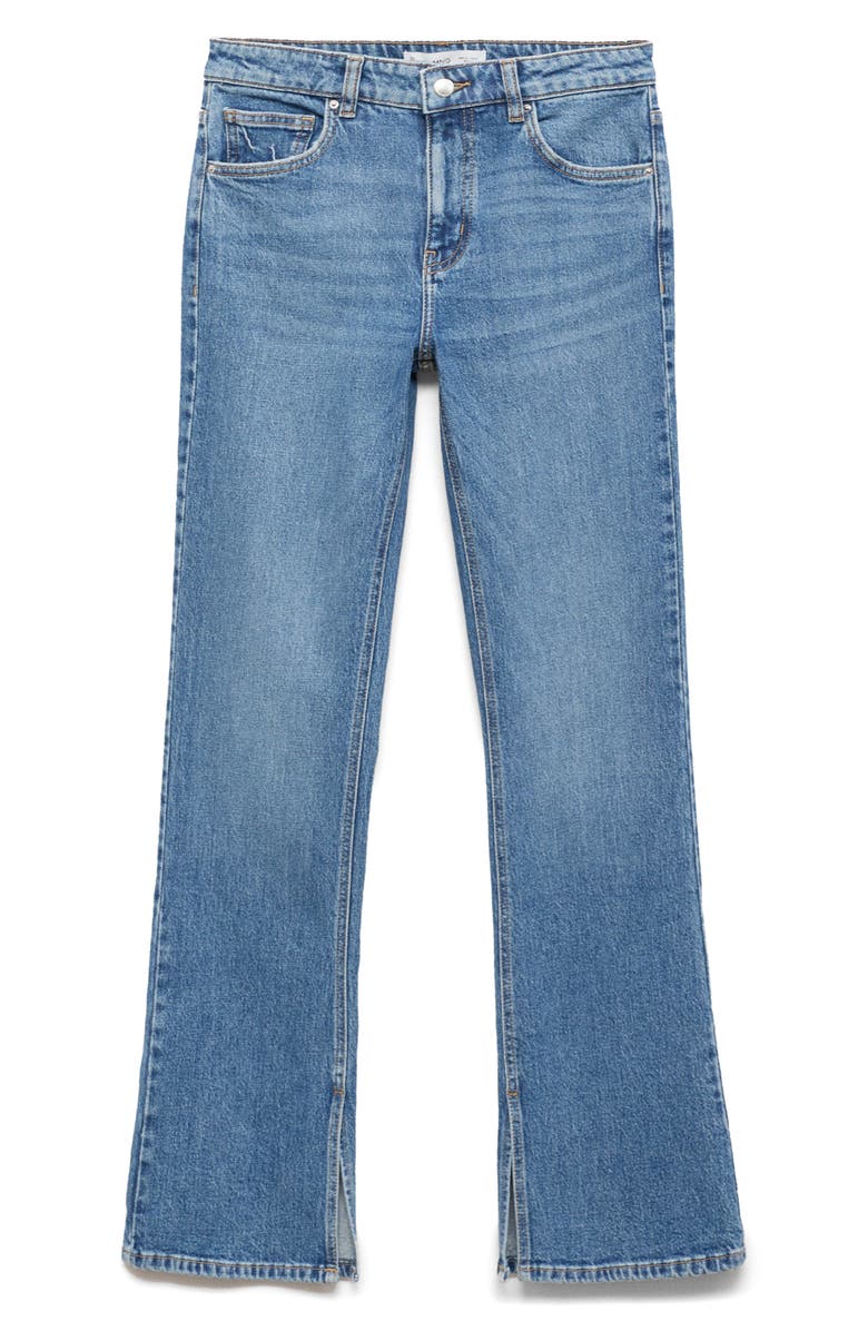 MANGO Elle Split Hem Flare Leg Jeans, Alternate, color,