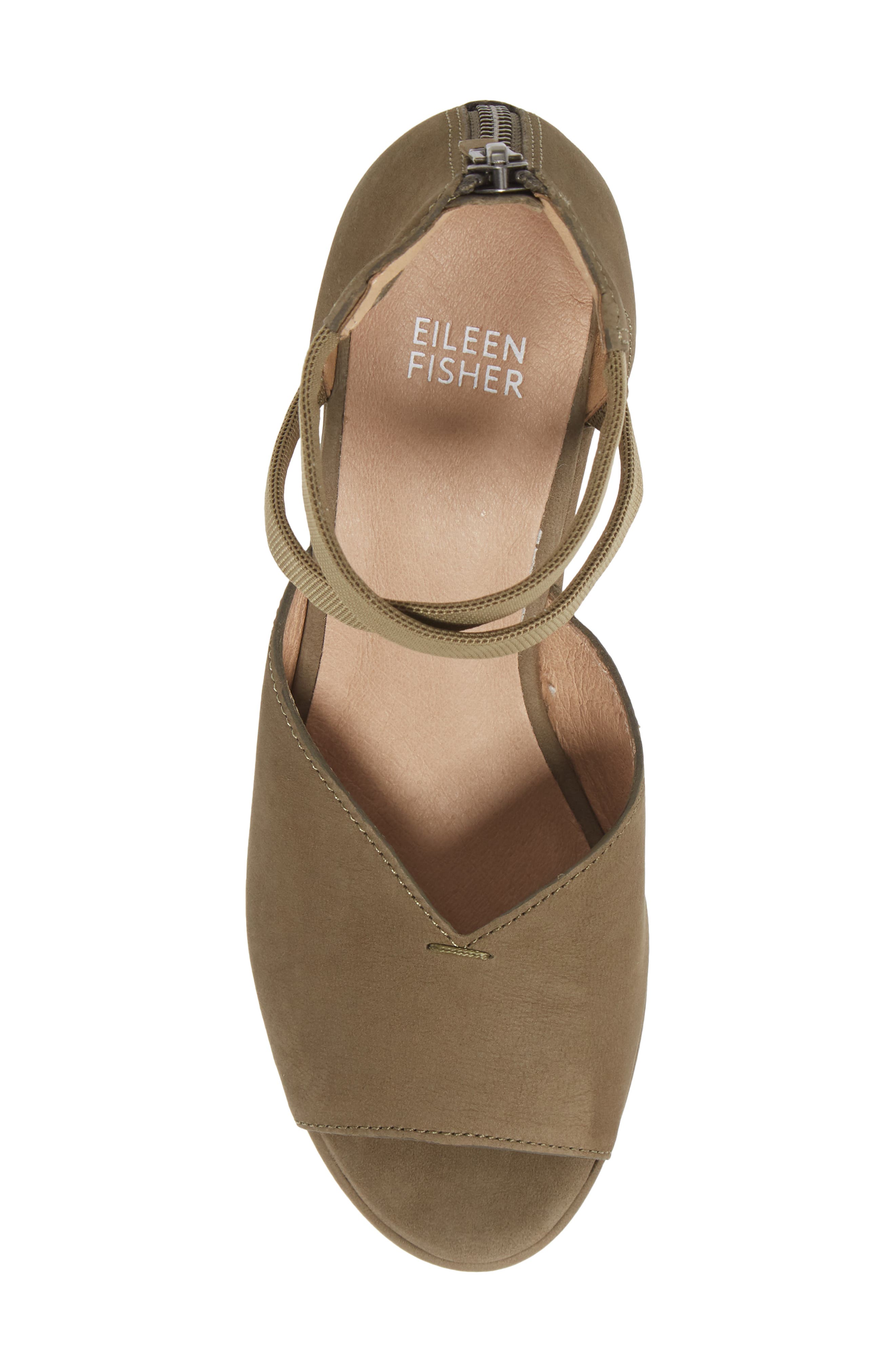 Wylee Platform Wedge Sandal, Alternate, color, OLIVE NUBUCK
