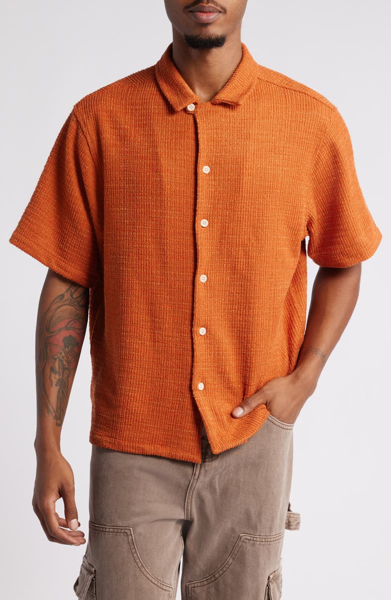 PacSun Texture Camp Shirt, Main, color, 