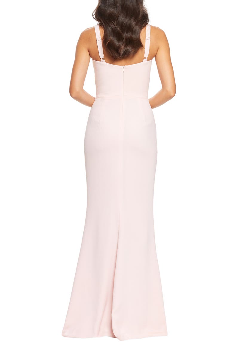 Brooke Twist Front Gown, Alternate, color, POWDER BLUSH