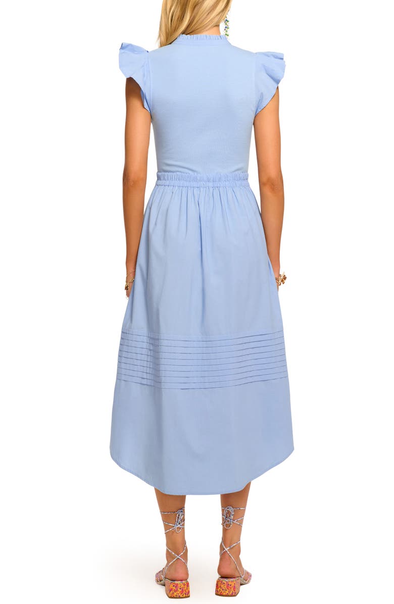 Ramy Brook Odessa Belted Midi Dress, Alternate, color, Bazaar Blue