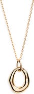 Panacea Hammered Circle Pendant Necklace