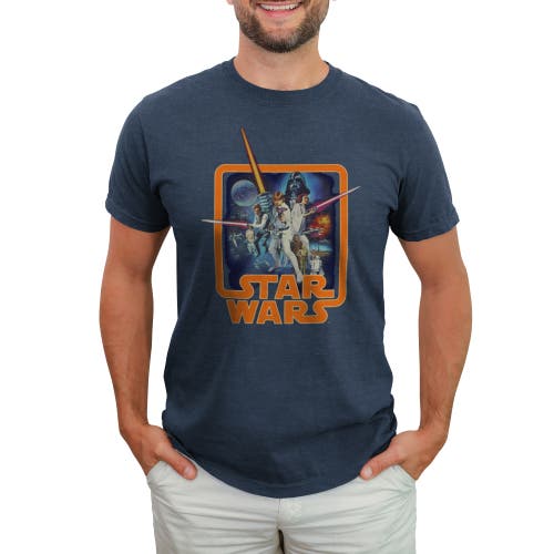 Men's Star Wars Throwback  Graphic T-Shirt in Navy Heather 