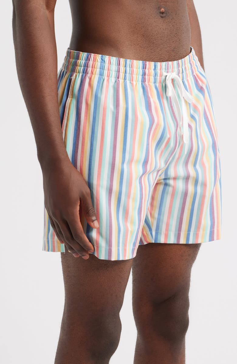 Chubbies The Parlor Stripes Classic Lined 5.5-Inch Swim Trunks, Alternate, color, Off White - Striped