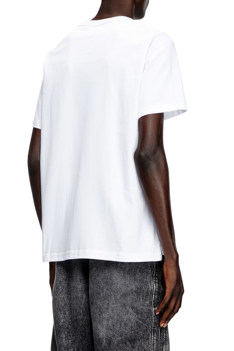 Metallic Oval D Logo T-Shirt, Alternate, color, WHITE