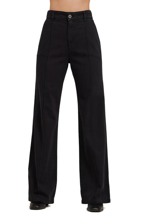 Ryder Pintuck High Waist Wide Leg Jeans
