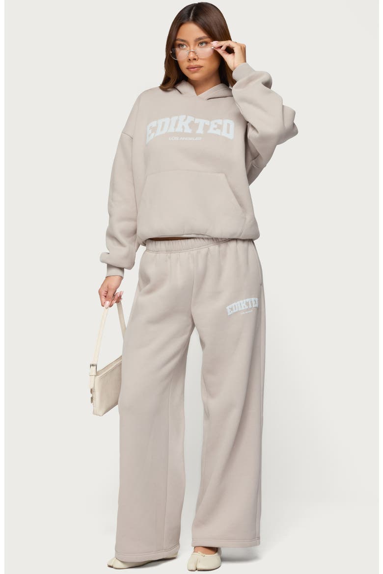 LA Wide Leg Sweatpants, Alternate, color, BEIGE
