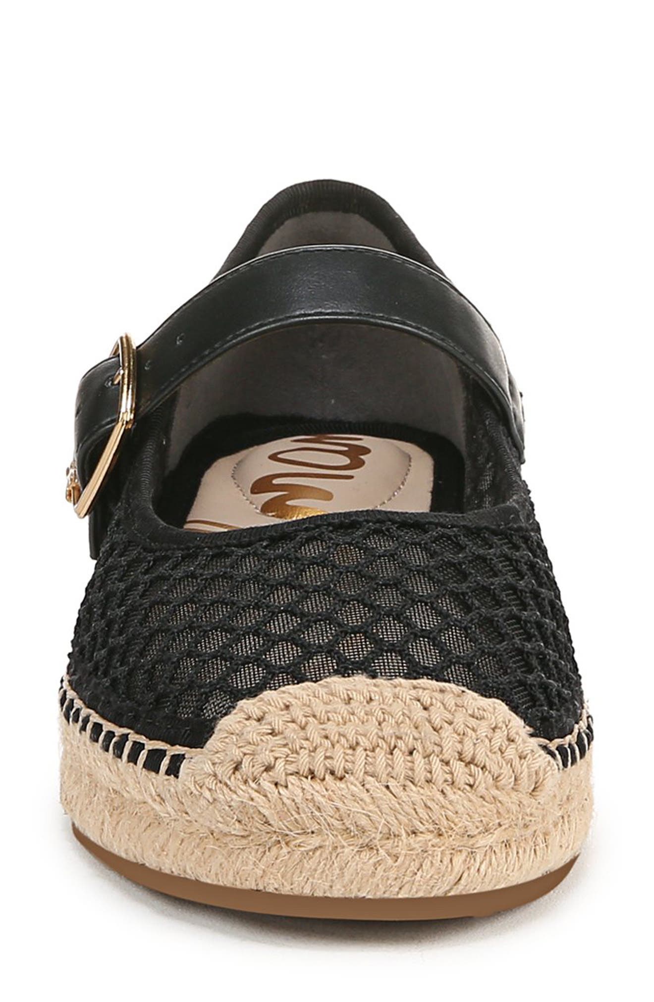 Sam Edelman Mackiemesh Mary Jane Platform Espadrille, Alternate, color, Black
