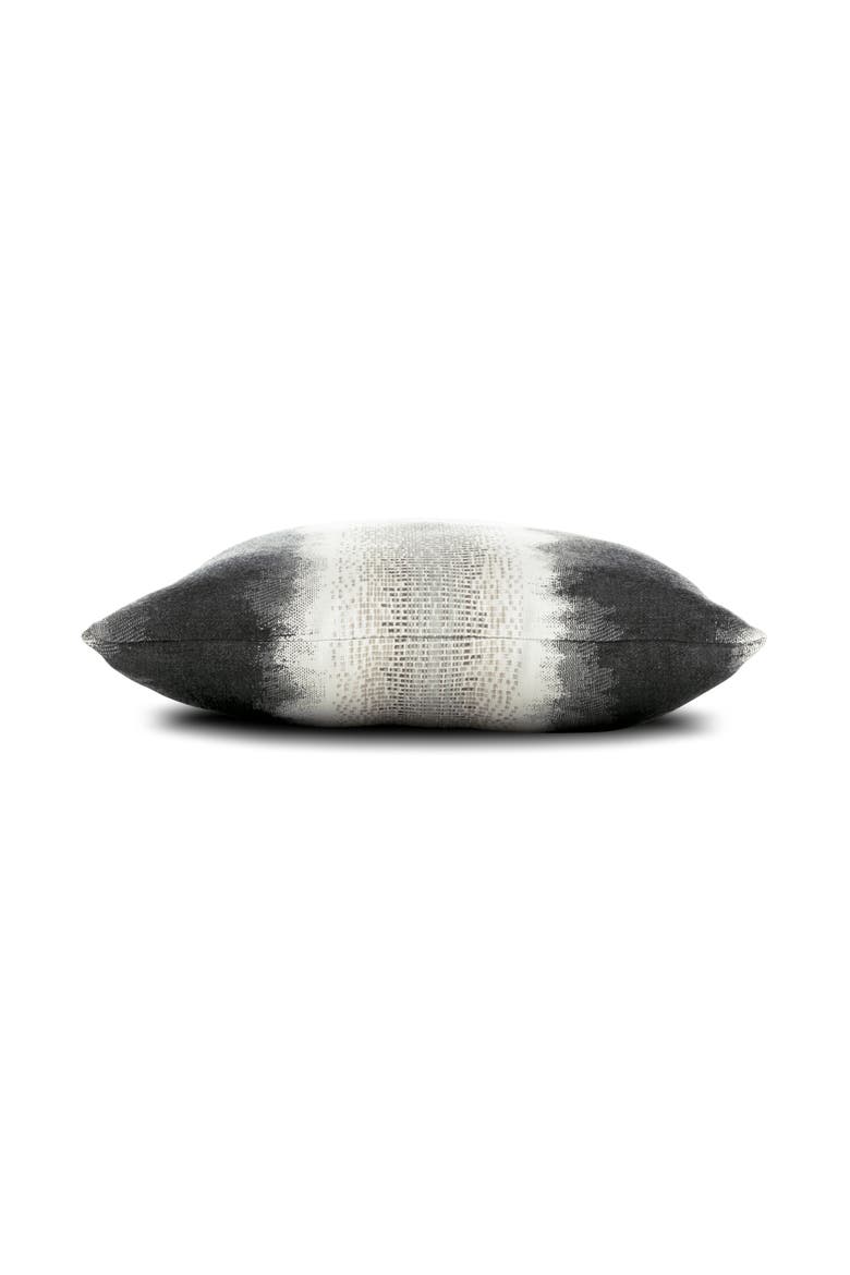 Resilience with chenille accents Indoor & Outdoor Woven Accent Pillow, Alternate, color, Charcoal