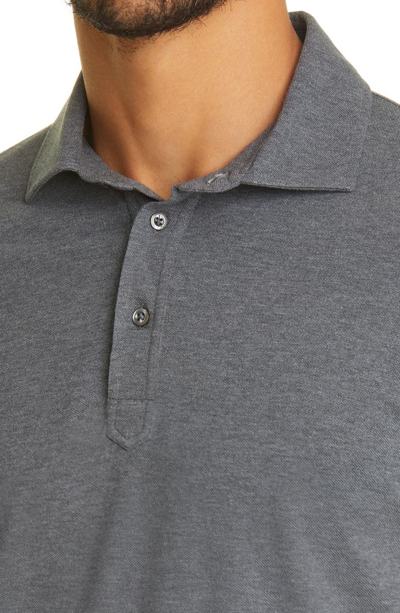 Brunello Cucinelli Short Sleeve Cotton Piqué Polo, Alternate, color, 