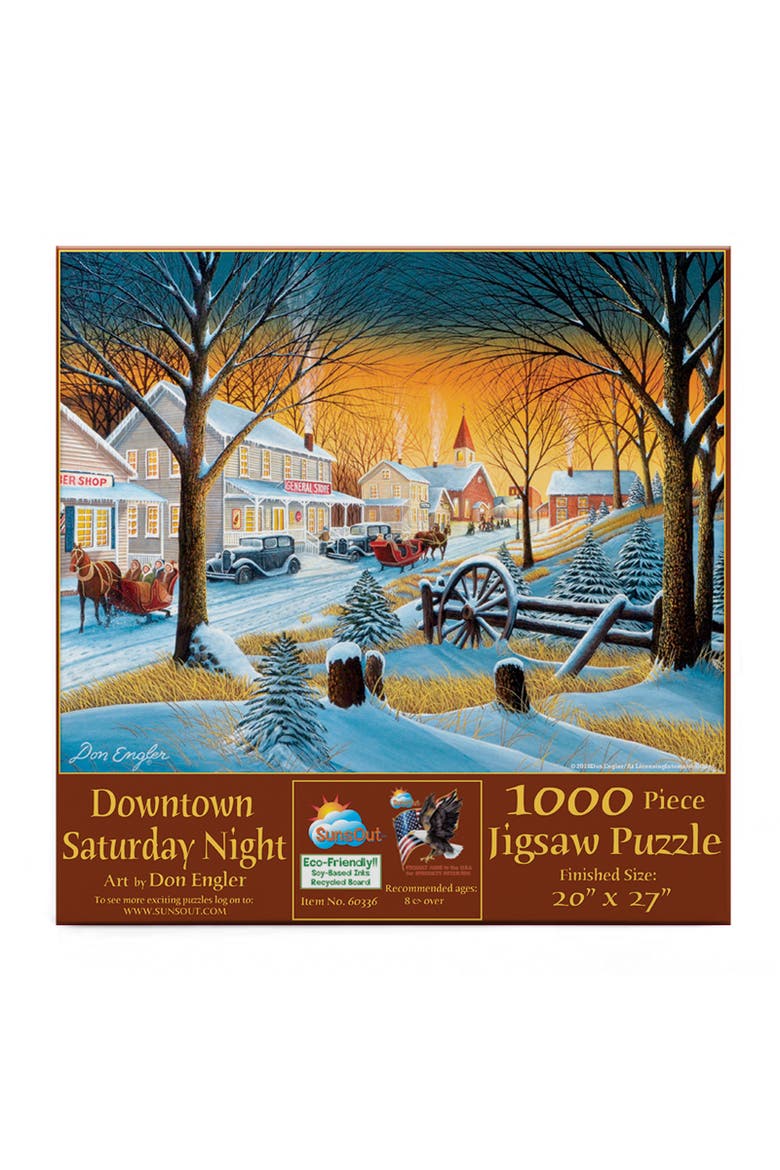 Downtown Saturday Night 1000 piece Jigsaw Puzzle for Adults, Alternate, color, Multicolor