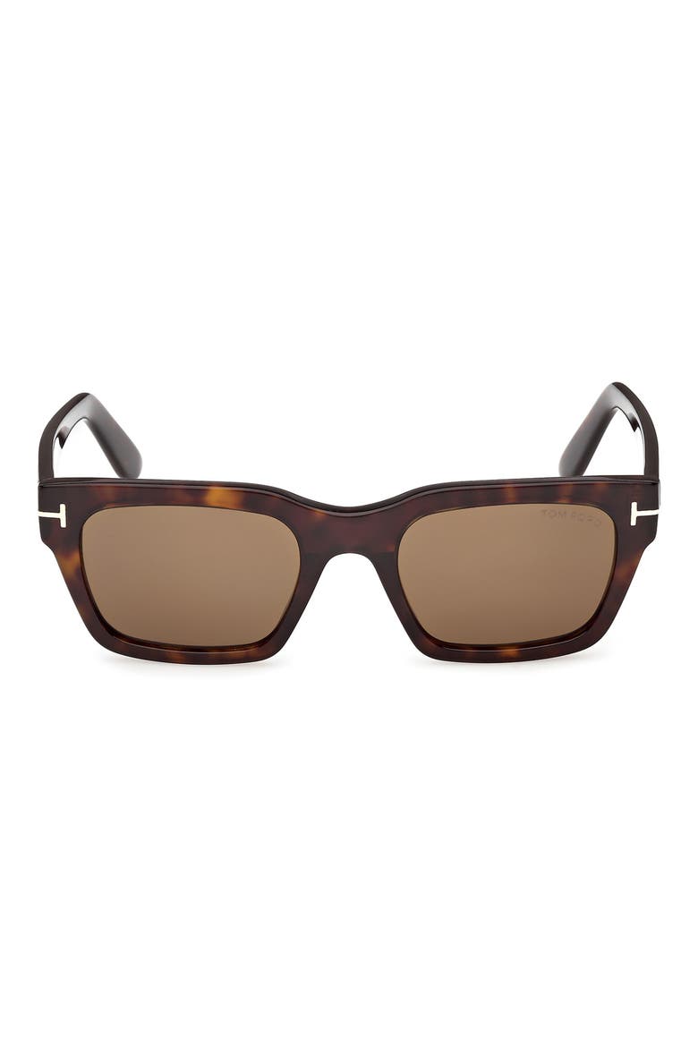 55mm Square Sunglasses, Main, color, DARK HAVANA / ROVIEX