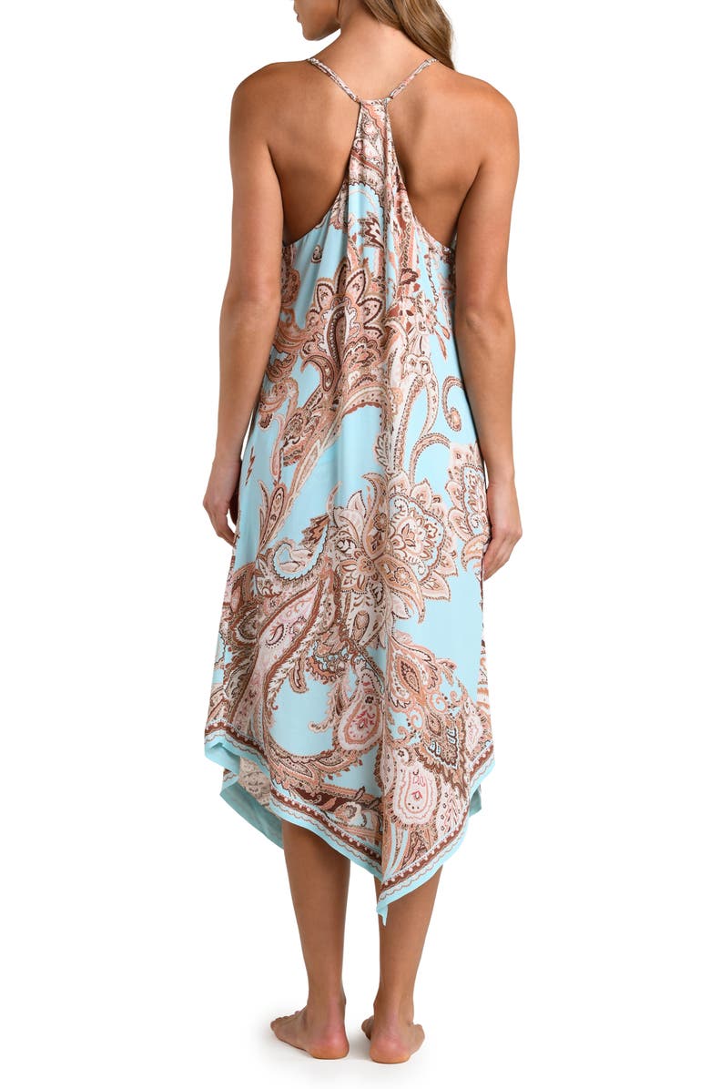 L'AGENCE Traditional Paisley Cover-Up Dress, Alternate, color, Blue Multi