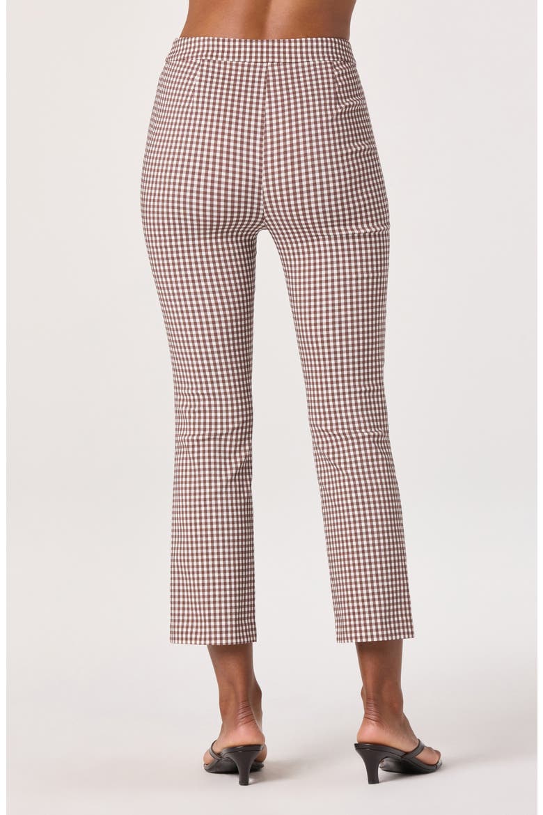 Alma Gingham Crop Pants, Alternate, color, BROWN GINGHAM