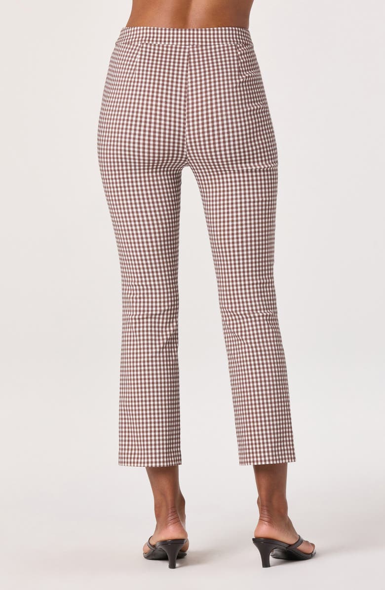ASTR the Label Alma Gingham Crop Pants, Alternate, color, Brown Gingham