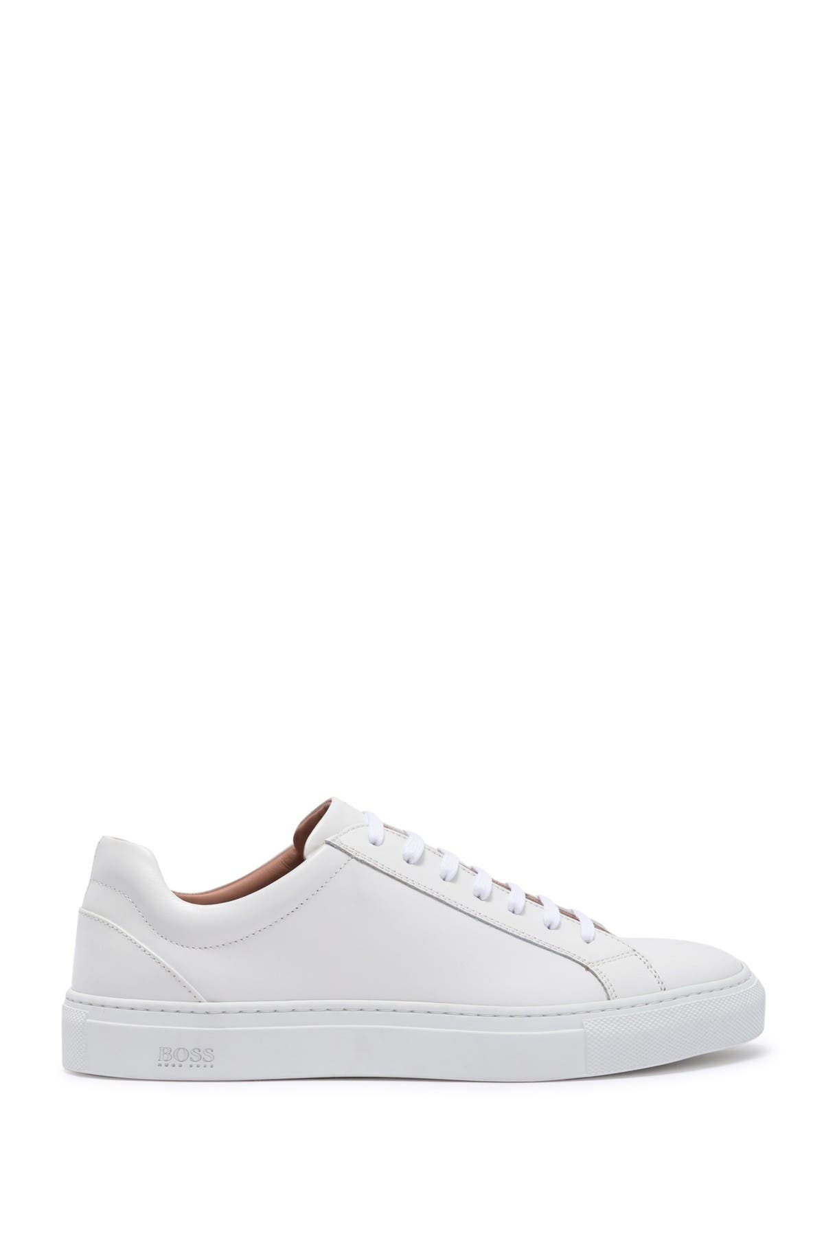 Low Cut Leather Sneaker, Alternate, color, WHT