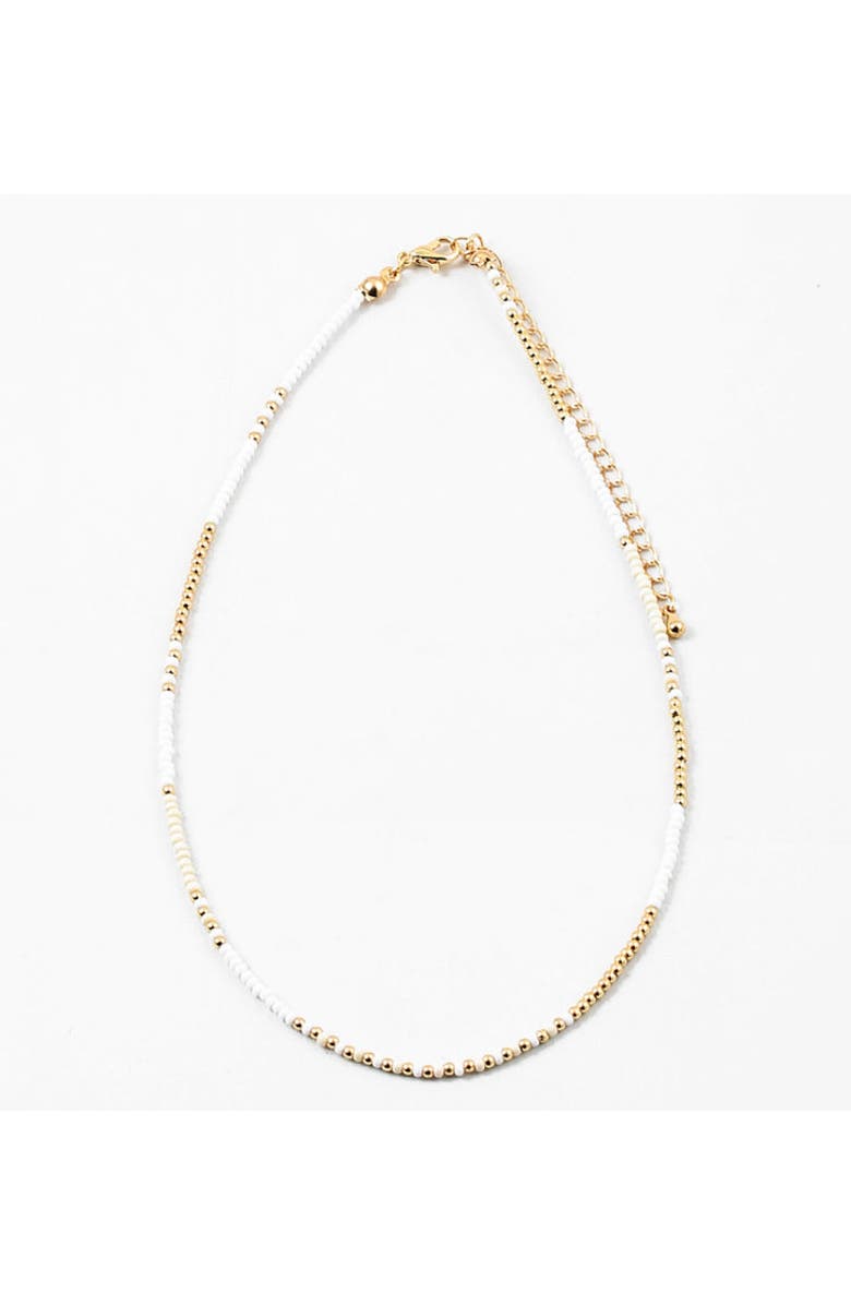 Erin McDermott Jewelry 30A Sands Tiny Beaded Necklace, Main, color, White