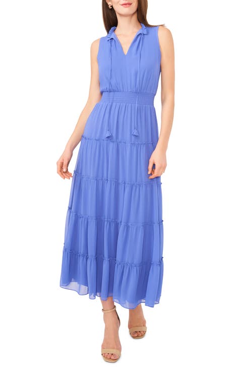 Floral Tiered Smocked Waist Maxi Dress
