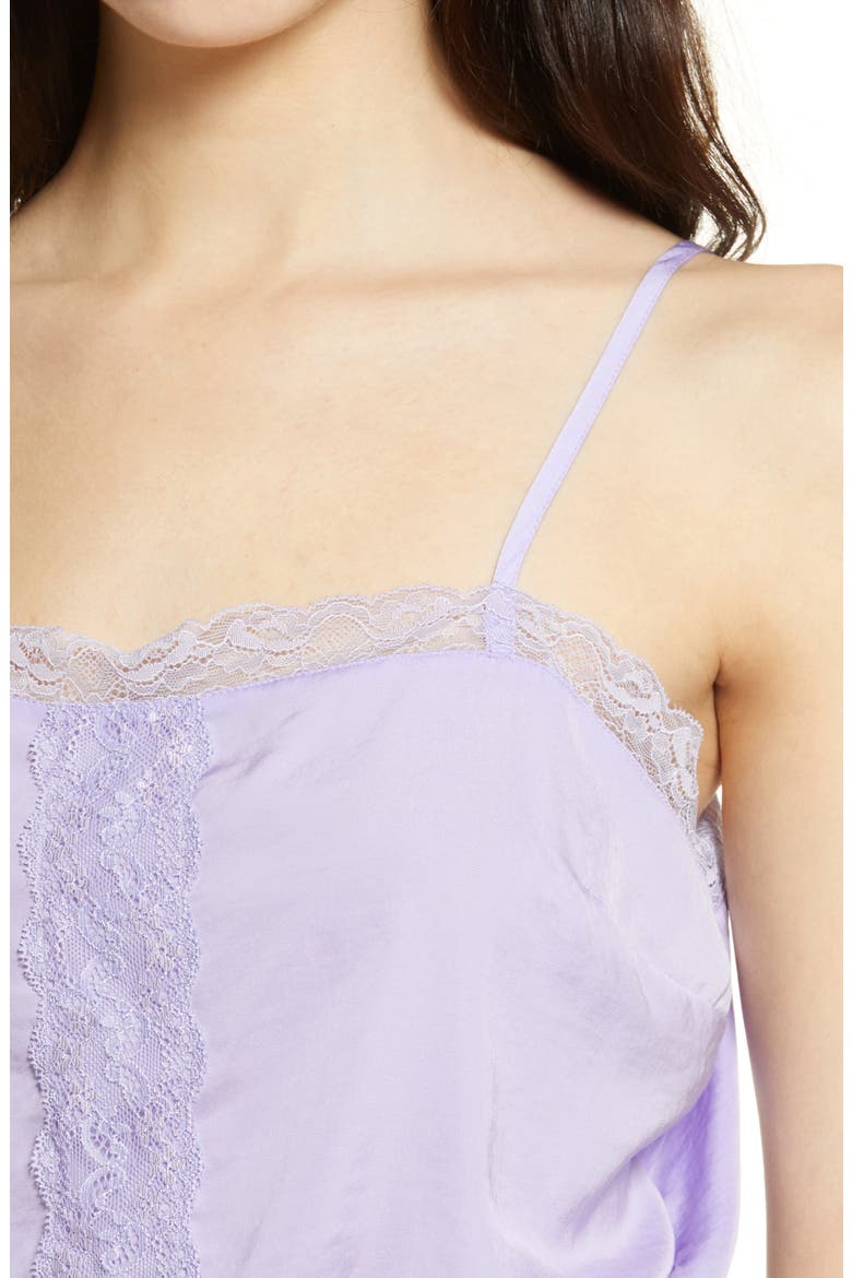 Lace Trim Crop Camisole, Alternate, color, PURPLE SPRAY