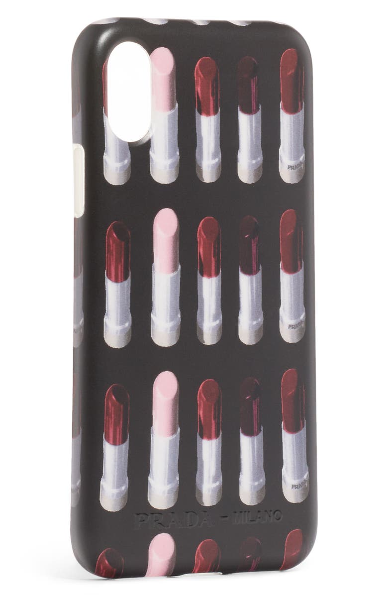 Prada Lipstick Rubber iPhone X Case, Alternate, color,