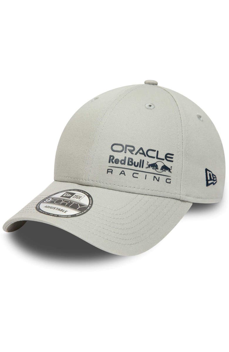 New Era Men's New Era Gray Red Bull F1 Racing Essential 9FORTY Snapback Hat, Main, color,