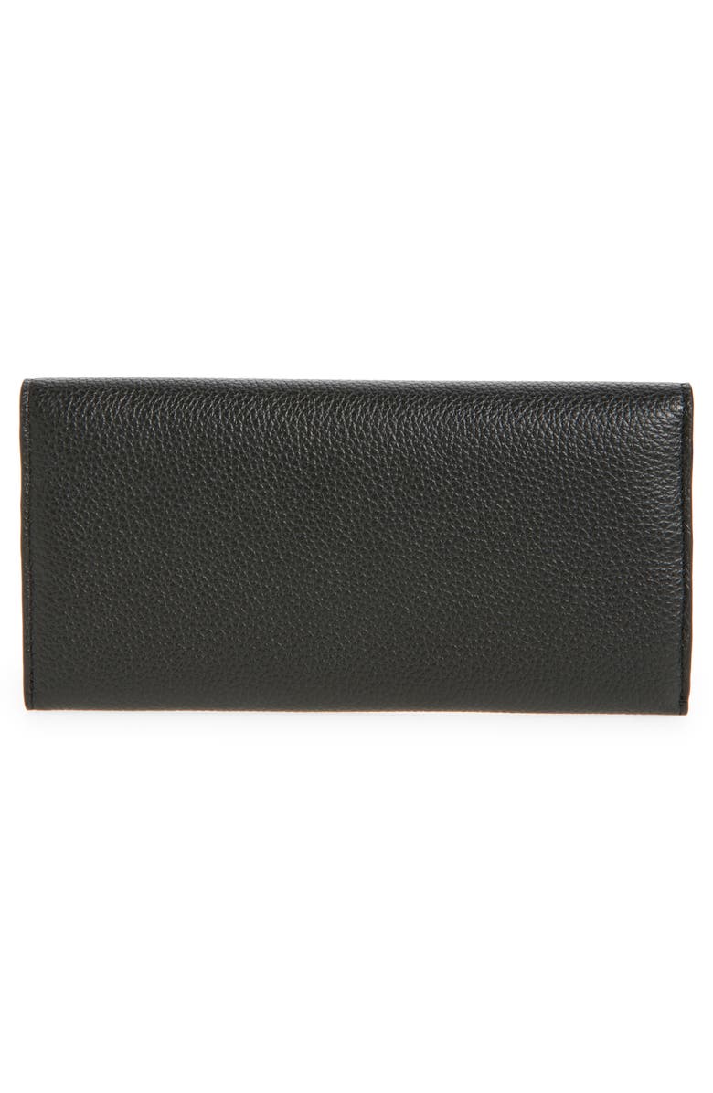 TOTEME T-Lock Palmellata Leather Wallet, Alternate, color, Black