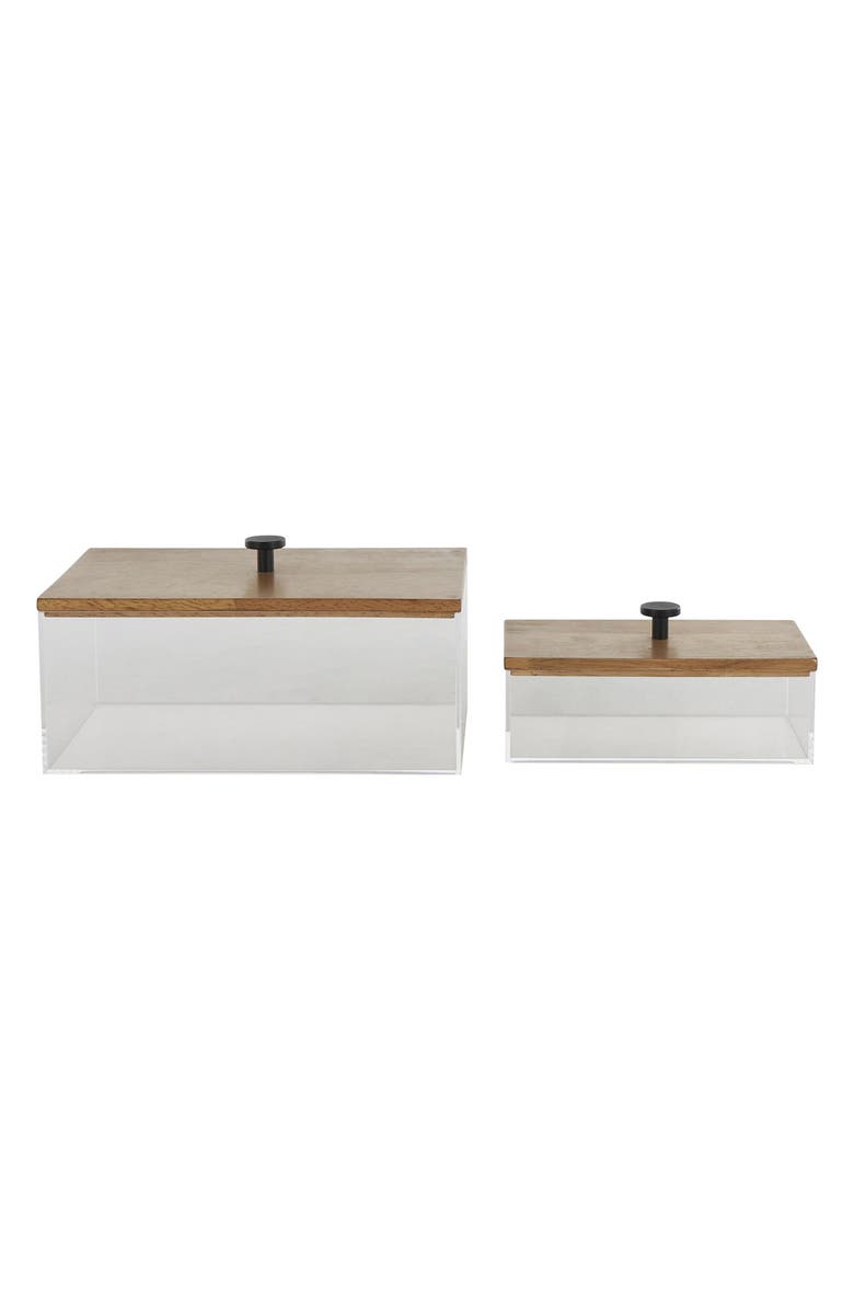 SONOMA SAGE HOME Set of 2 Clear Keepsake Boxes, Alternate, color, Clear