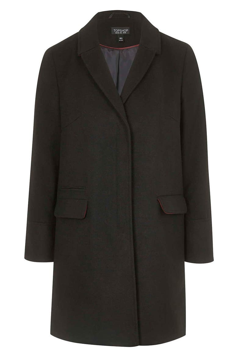 'Mia' Coat, Alternate, color, BLACK