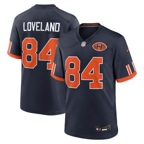 Men's Nike Colston Loveland Navy Chicago Bears 2026 Rivalries Collection Game Jersey