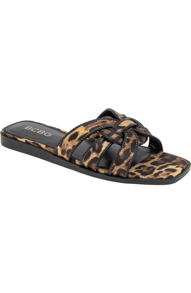 BCBGeneration Meltem Slide Sandal, Main, color, Cheetah