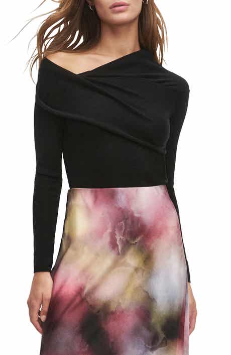 Charmed One-Shoulder Merino Wool Top