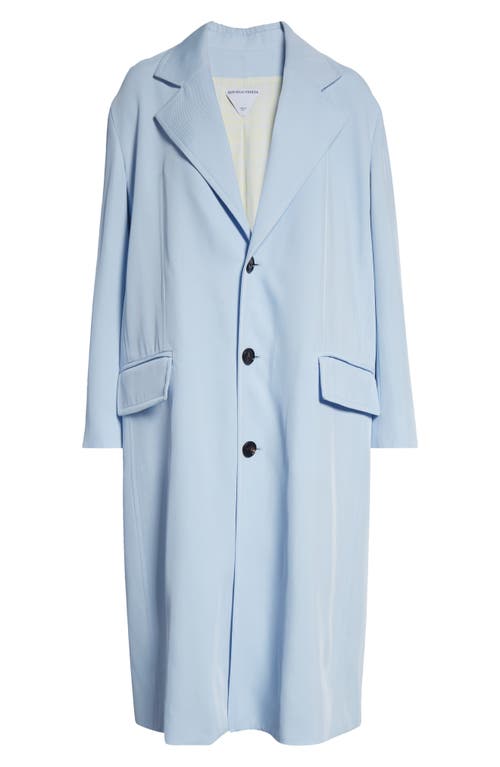 Shop Bottega Veneta Twill Coat In 4350 Sky Blue