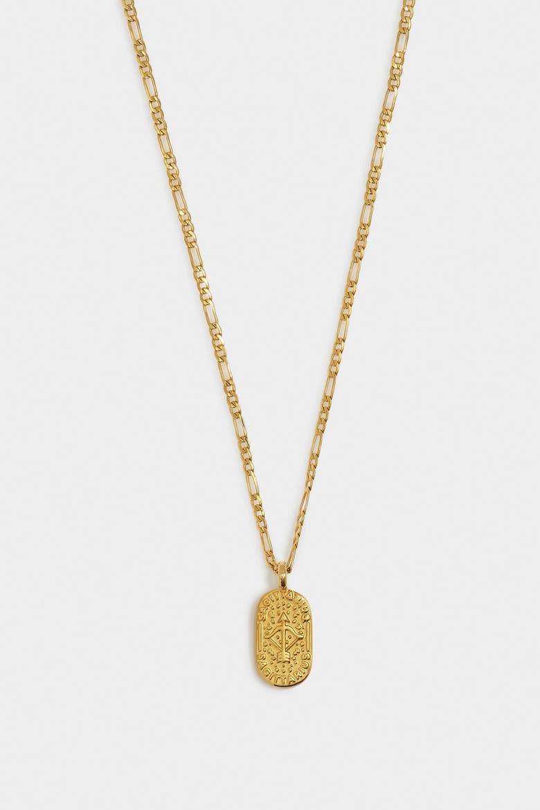 'Sagittarius' Waterproof Gold Zodiac Necklace, Alternate, color, GOLD