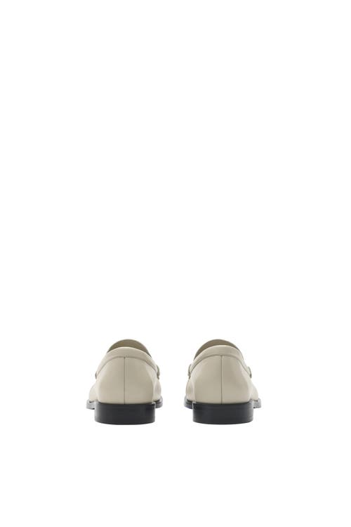Burberry Cadet Grained Calf Leather Penny Loafers In Neutral