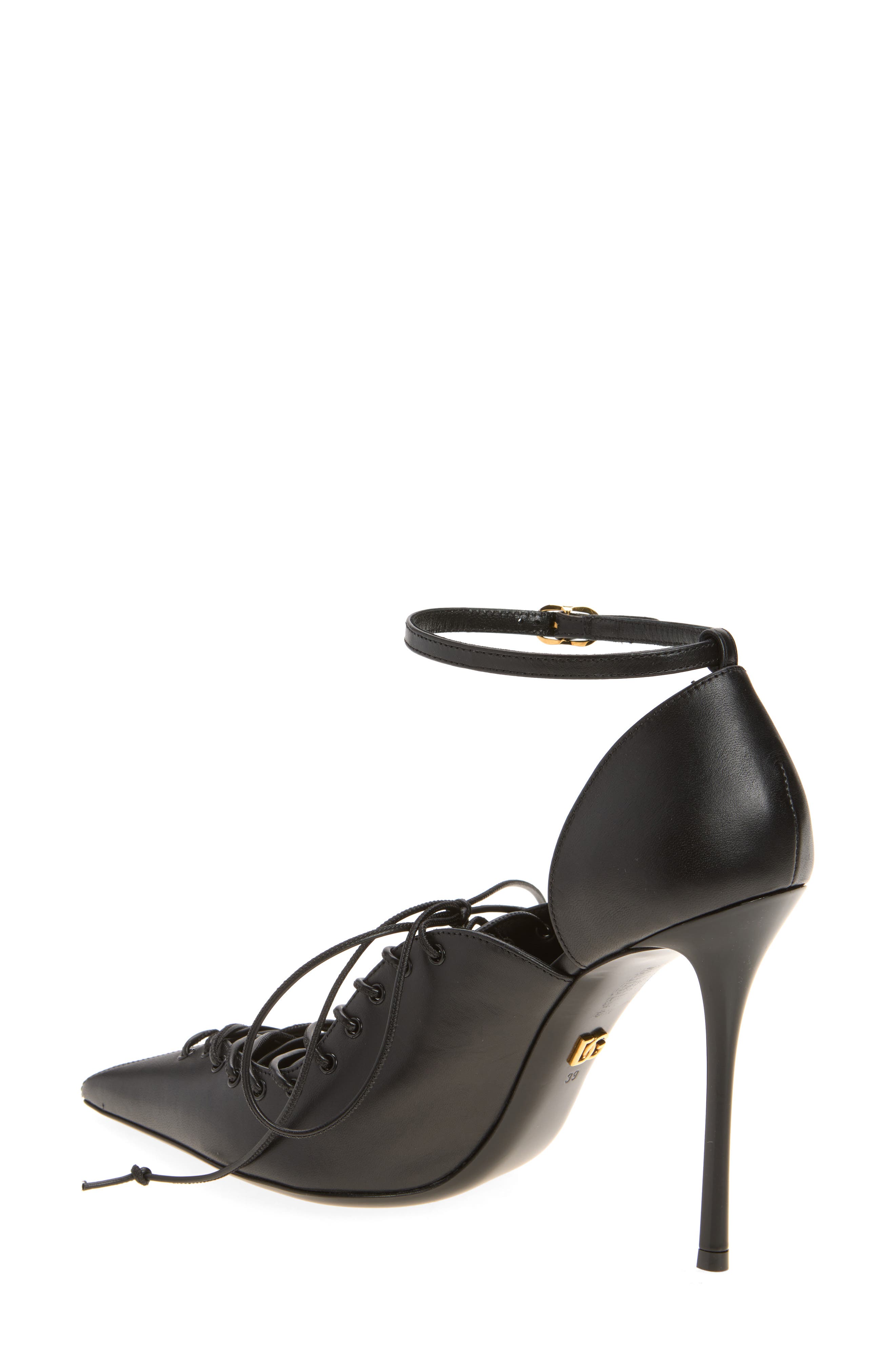 Cardinale Lace-Up Ankle Strap Pump, Alternate, color, NERO