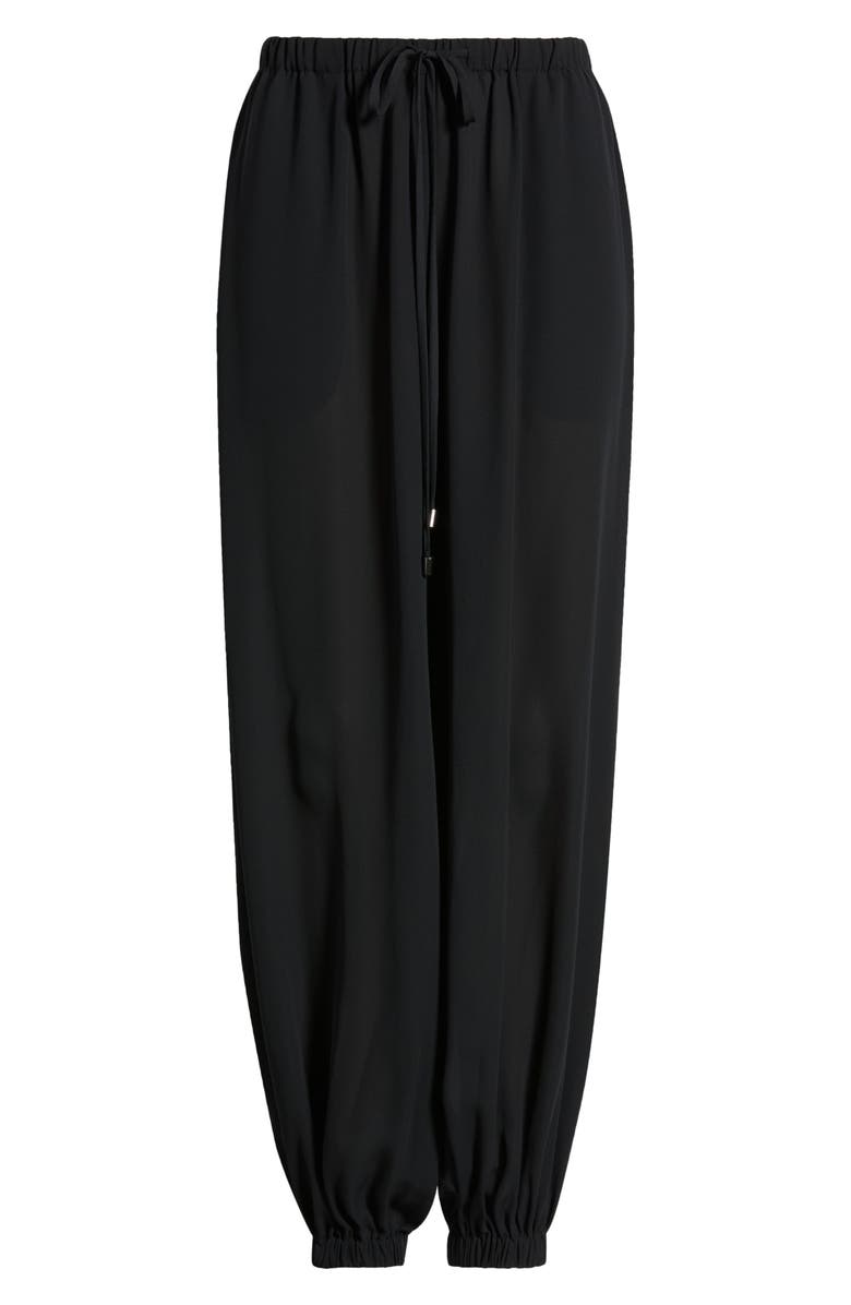 Open Edit Tie Waist Balloon Pants, Alternate, color, Black
